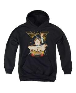 Толстовка с капюшоном Deflection Pull Over Hoodie для мальчиков и подростков Justice League, черный