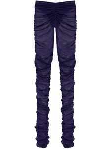 Леггинсы с рюшами The Attico, синий