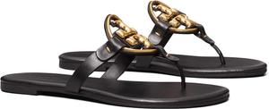 Шлепанцы Metal Miller Soft Tory Burch, цвет Perfect Black/Gold