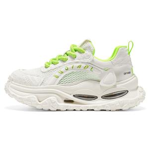 Износостойкие дышащие низкие кроссовки для детей и подростков Kung Fu partners, белый/зеленый