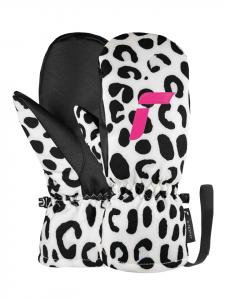 Reusch Варежки Carter R-TEX XT Junior Mitten, цвет 1032, бело-серый леопардовый принт