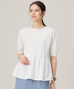 Топ с высокой баской и закрученным узором Free Zone, цвет слоновая кость