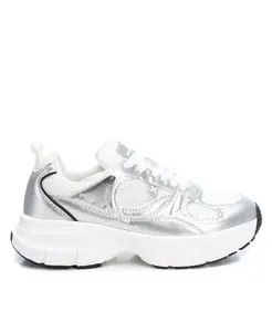 Женские кроссовки на шнуровке от XTI, серебряный