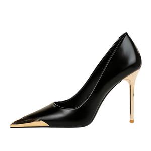 Туфли на тонком каблуке высотой 9,5 см, женские QITUMAUL, Black[Heel Height 9.5Cm]