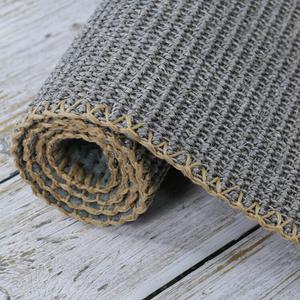 Budis Ковер 200х300 см для гостиной в японском стиле ваби-саби, из хлопка и льна, дышащий, с ручным швом по краю, серый