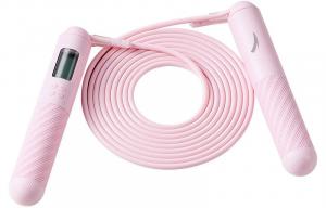Электронная скакалка для фитнеса с подсчетом прыжков для студентов материал троса, силикон ПВХ материал ручки АБС 3м ANTA, розовый