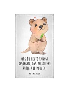 Mr. & Mrs. Panda Полотенце Quokka Happy с надписью белого цвета