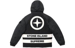 Stone Island Reversible Down Puffer Jacket Supreme, Оливковый Зеленый