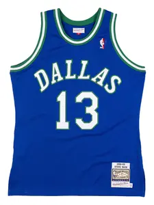 Топ Swingman Dallas Mavericks Road 98-99 Steve Nash из коллаборации с NBA Mitchell & Ness, синий