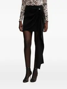 Драпированная мини-юбка Fracomina, черный