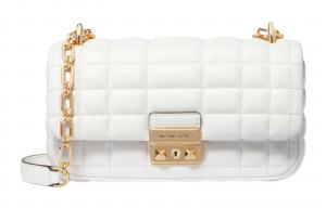 MICHAEL KORS Овчинная сумка-подушка через плечо маленькая женская белая