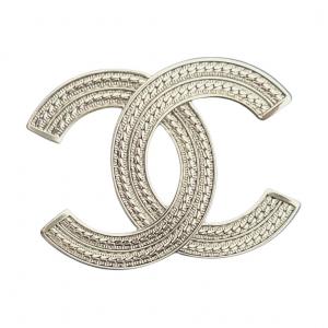 CHANEL Брошь женская серебряная