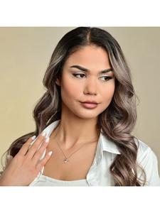 Adeliás Женский кулон - кулон «Ангел» из серебра 925 пробы с кубическим цирконием в серебряной оправе