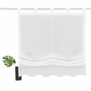 Мой дом римская штора «Carpi», с петлями, прозрачная, вуаль, полиэстер My Home, белый