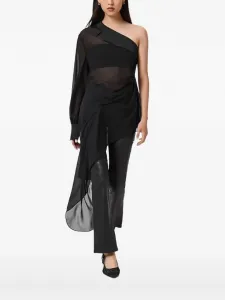 Топ Anaya на одно плечо AllSaints, черный