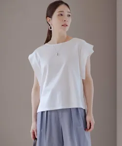 Топ с французскими рукавами и кружевной отделкой в виде лестницы Suite L, цвет White [001]