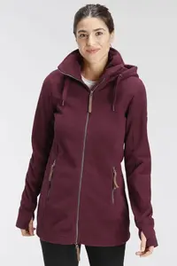 Флисовая куртка Polarino с капюшоном, дышащая, теплоизоляционная и антистатическая, красный