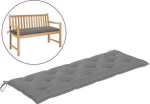 Подушка для садовой скамейки Maison Exclusive, серая, 150x50x7 см, ткань Oxford Prolenta