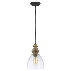 Подвесной светильник Licht-Erlebnisse GANDES, 22x300x22x22 см цвет dunkles zink antik/klar/transparent