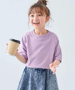 Футболка с коротким рукавом свободного кроя, 100% хлопок, немнущаяся, детская одежда, весна/лето 2016 Devirock, цвет G Lilac