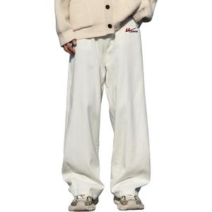 Джинсы Unisex Moderate Wide Leg WARRIOR, белый (diy badge)