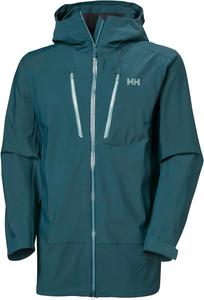 Куртка Helly-Hansen Alpha 3L Long Shell для мужчин - водонепроницаемая, с 4-сторонним растяжением, спортивная оболочка Helly Hansen, 453 Dark Creek