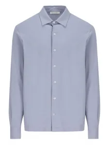 Рубашка с манжетами на пуговицах Cruciani, синий