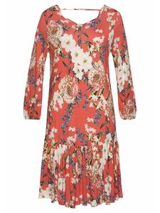 Длинное платье sOliver Jersey, цвет koralle-bedruckt