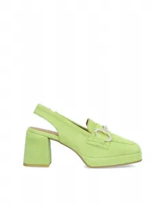 Женские замшевые кожаные туфли-лодочки с нескользящей подошвой Alpe, зеленый