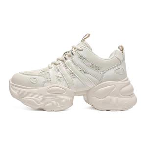 ZHR Кроссовки Whale Shoes с амортизацией и дышащие низкие массивные женские бежевые, цвет Beige