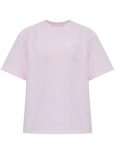 Вышитая футболка GANNI, розовый