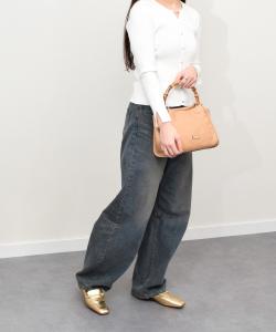 Кожаная сумка с бамбуковой ручкой Inter-Chaussures Select, цвет Bg