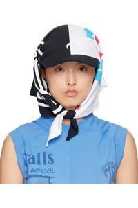 Футболки с регенерированной графикой и вуалевым капюшоном Marine Serre, черный