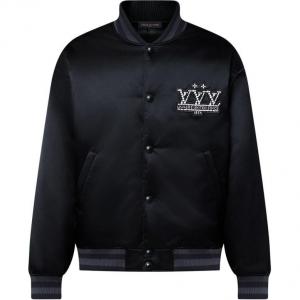 LOUIS VUITTON Расшитый нейлоновый бейсбольный блузон, Black
