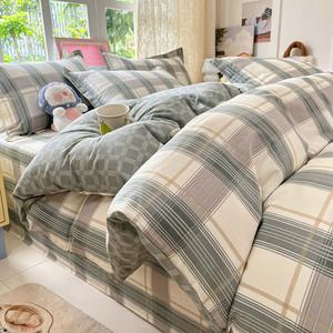 Yalu Комплект постельного белья из 4 предметов (простыня 150 см, пододеяльник 180х220 см), 100% хлопок, цвет new gela