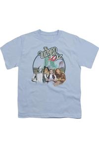 Футболка с коротким рукавом для детей "Волшебник страны Оз" Off To See The Wizard Gildan, светло-голубой