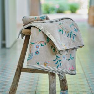 Pip Studio 100% хлопок, махровый велюр, махровая ткань 500 GSM Les Fleurs Khaki 30X50 Набор 3 Комплект из 3 гостевых полотенец 30 x 50 см цвета хаки, зеленый