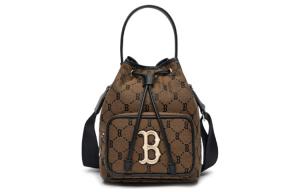 Коллекция Monogram Полиэстеровая Ведро Сумка Ручная Плечевая Через Плечо Классическая Женская Кофе MLB