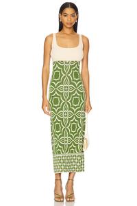 Платье Kalil от Misa Los Angeles, green mosaic mix
