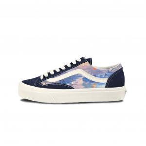 Vans Стиль 36 Suede нескользящие износостойкие низкие кроссовки для скейтбординга Unisex синий фиолетовый