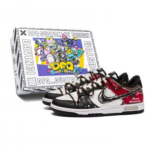 Nike Dunk Red Brown Wish, Box Нескользящие, амортизирующие, износостойкие низкие скейтбордные кроссовки красного цвета, унисекс