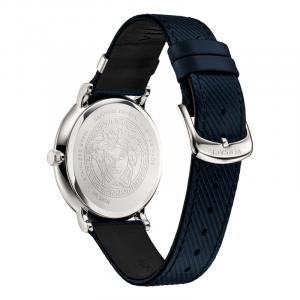 Мужские часы с кварцевым механизмом и синим циферблатом Limited Fortune Box + шелковый шарф + парфюм Versace