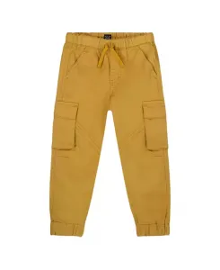 Детские спортивные брюки-карго из саржи - для малышей и взрослых. Deux Par Deux, желтый