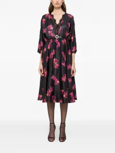 Платье с цветочным принтом NISSA, черный