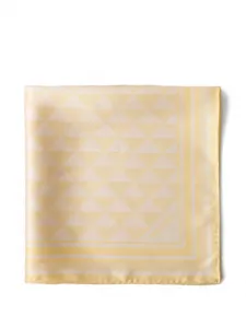 Жаккардовый шелковый шарф 55x55 Prada, желтый