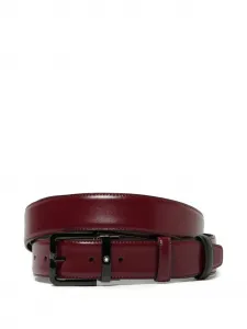Двусторонний кожаный ремень Montblanc, красный