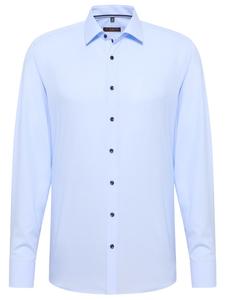 Рубашка облегающего кроя небесно-голубого цвета Eterna