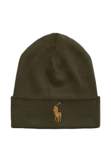 Вышитая хлопковая шапка Polo Ralph Lauren, зеленый