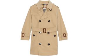 Детский тренч Burberry, цвет Honey