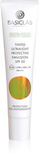 Dermocosmetics protectionus легкий тонированный флюид для жирной и комбинированной кожи Basiclab, spf 50+ 40 мл